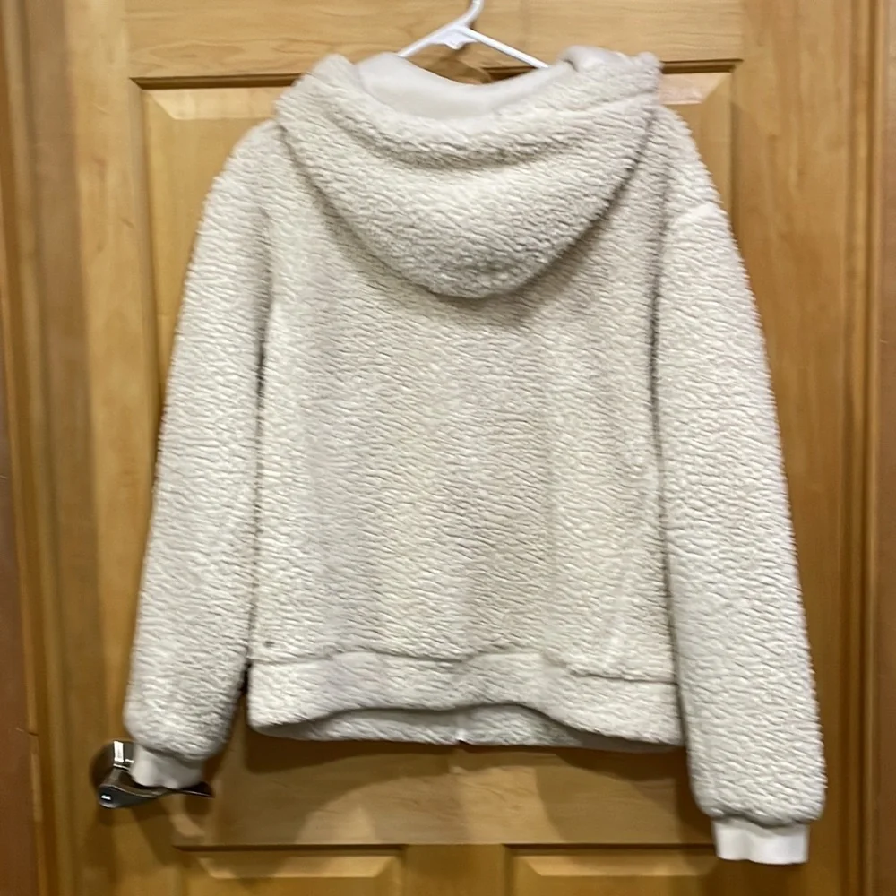 Zella cream full zipper jacket size M